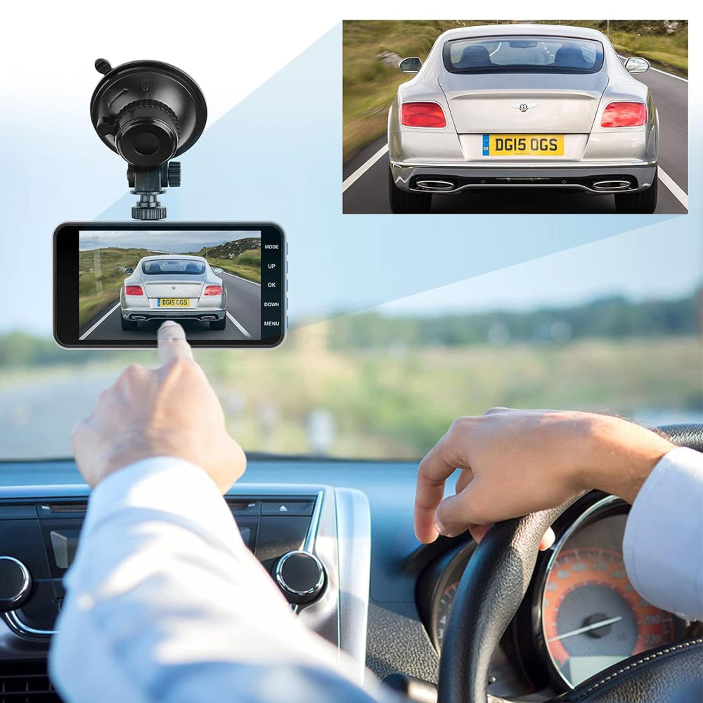4-inch Touch Screen 2 Channel Dash Cam Front and Rear Car Camera