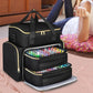 Double Layer Portable Nail Polish Organizer Bag with Removable Pouches for Travel