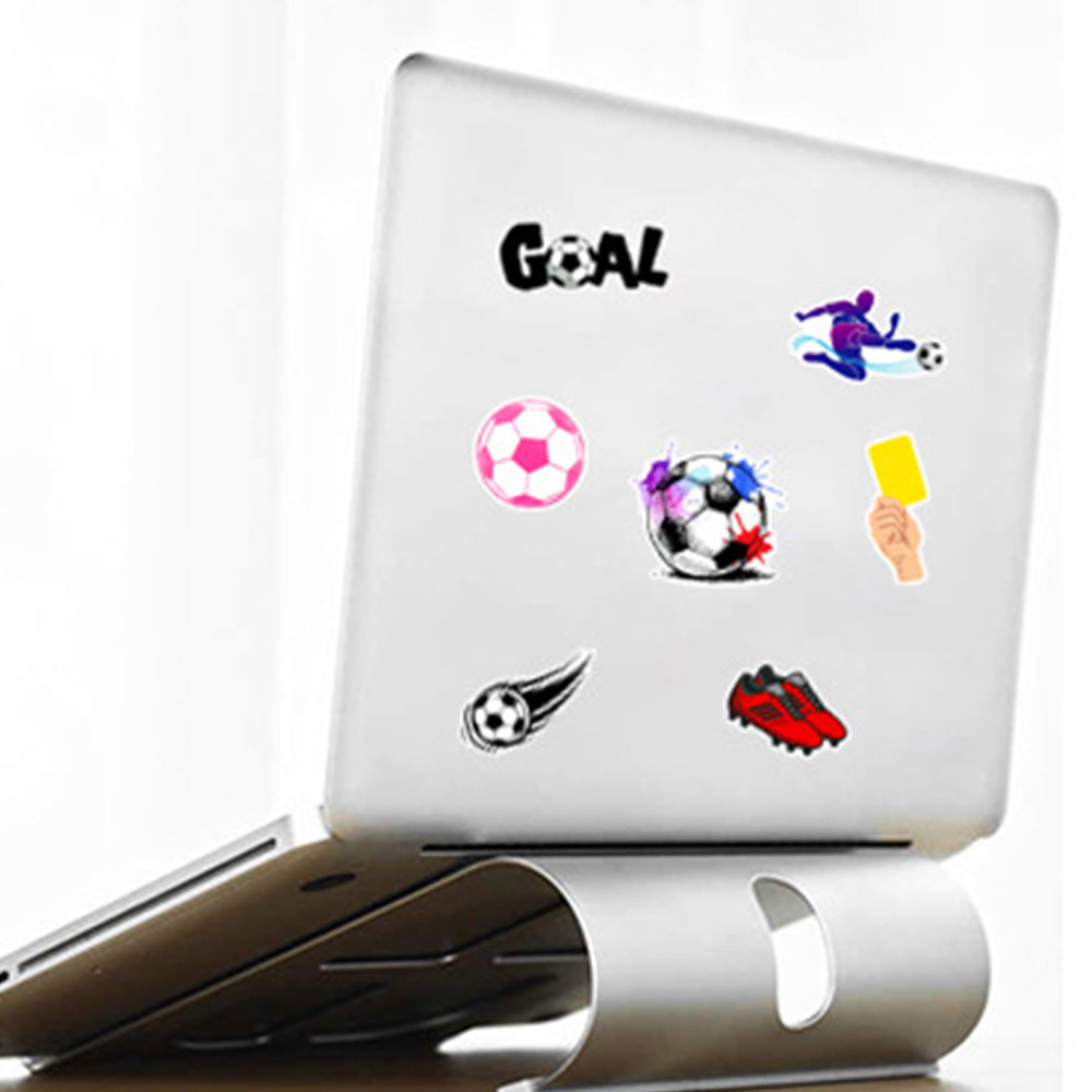 50Pcs Football Theme Sticker Set Water-repellent for Water Bottle Laptop Decoration