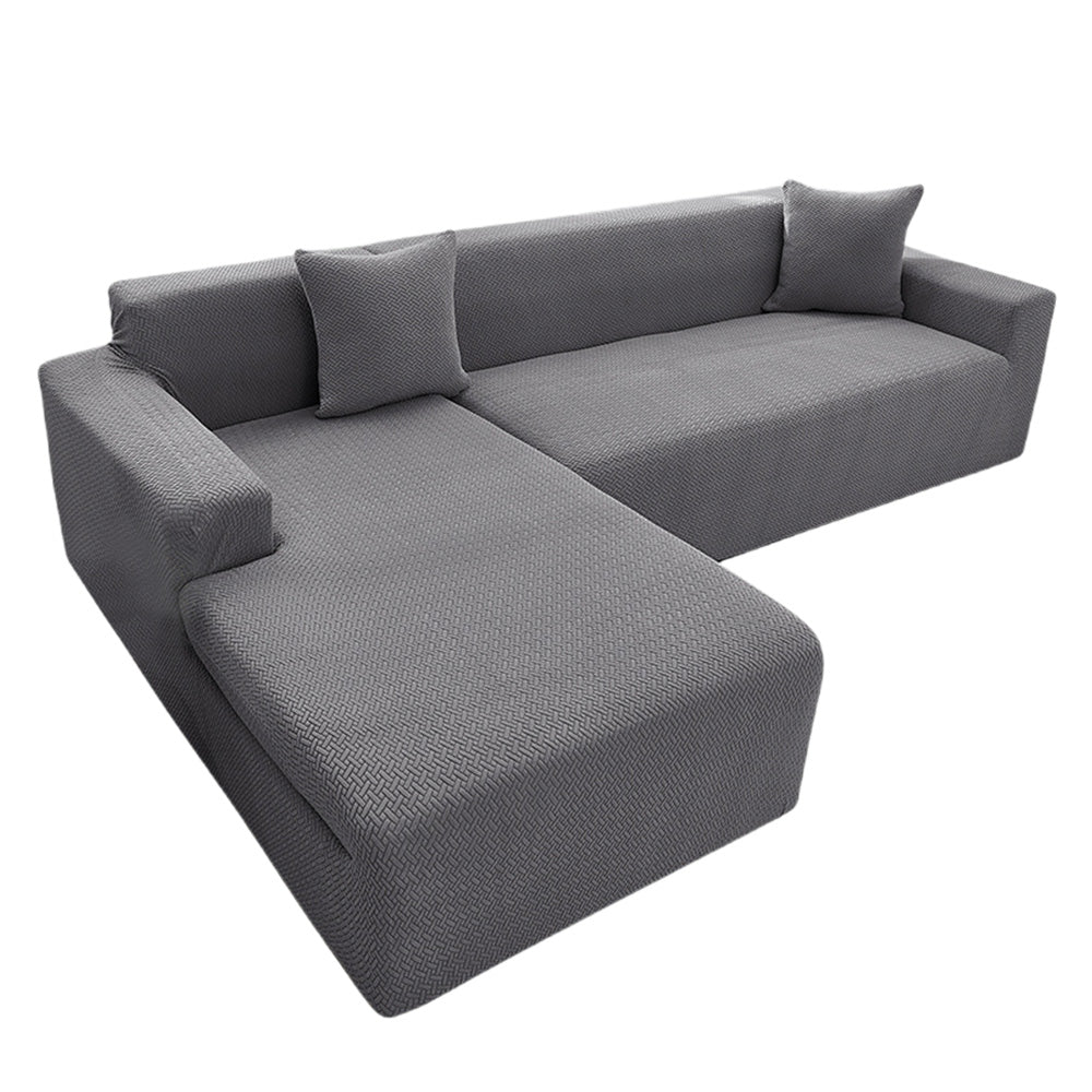 Elastic Full-Cover T-Shaped Jacquard Universal Sofa Slipcover for 1-4 Seater