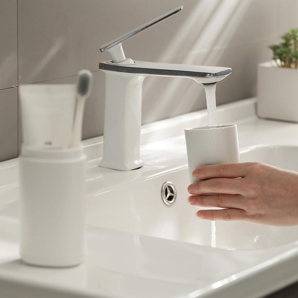 Portable 180 ml Travel Toothbrush Holder and Rinse Cup