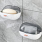 2pcs Soap Dish with Drip Tray Self-Adhesive Wall-Mounted Drain Tray Bar Soap Holder