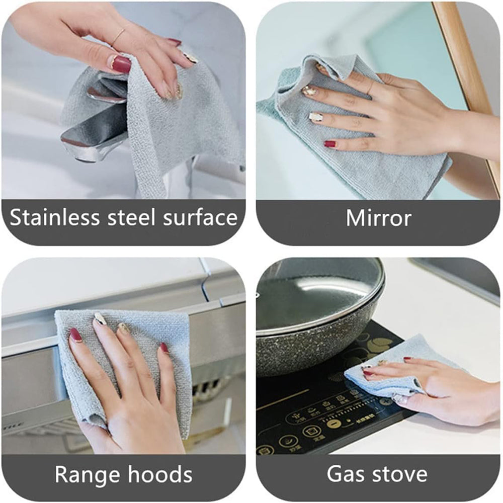 40Pcs Washable Microfiber Kitchen Cleaning Cloth for Home in a Box