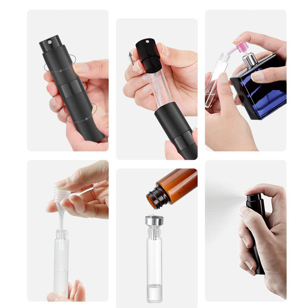 8ml Perfume or Cologne Travel Refillable Spray Bottle Portable Twist-Up Dispenser