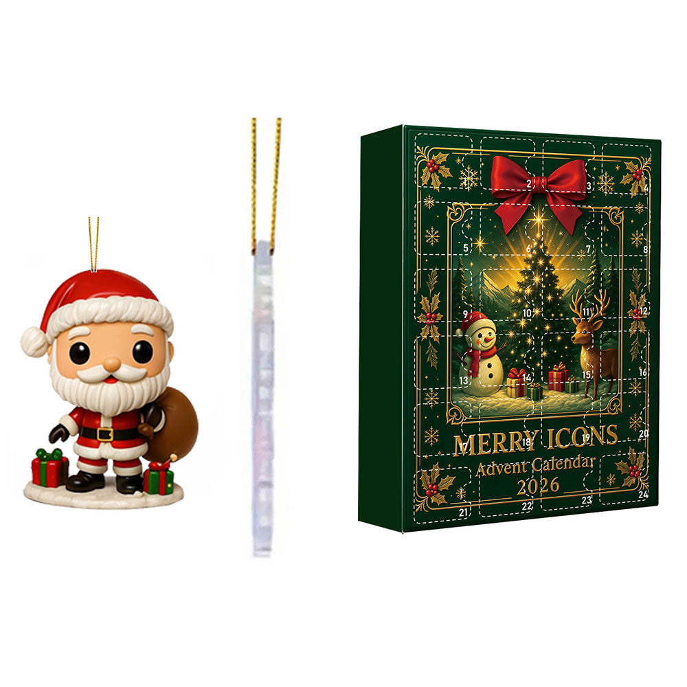 Christmas Advent Calendar 24 Day Countdown Set Xmas Tree Decor Gift