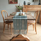 Vintage Farmhouse Woven Table Runner with Tassel for Dining Room Kitchen Reading Dresser