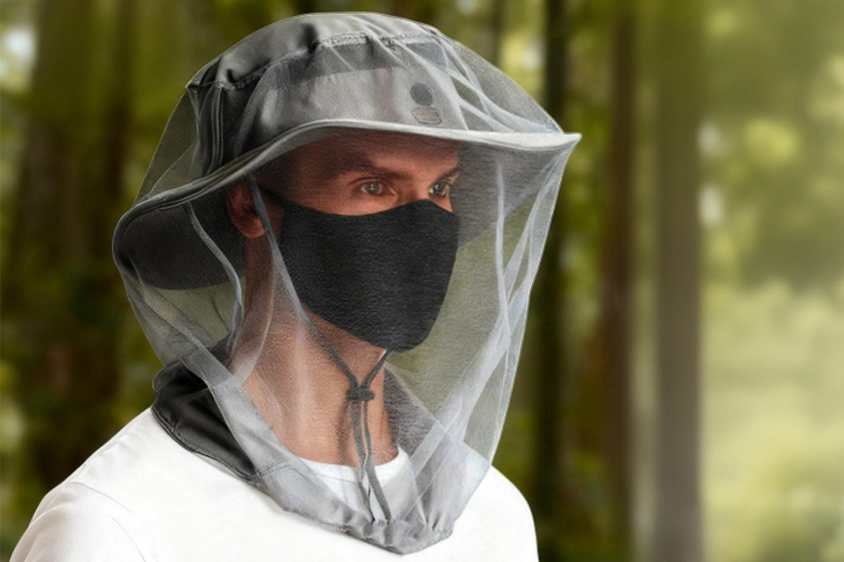 5Pcs Mosquito Head Net Bug Net Hat for Camping Hiking Fishing Gardening