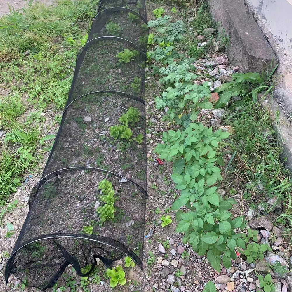 Black Grow Tunnel Net Mesh Plant Cover