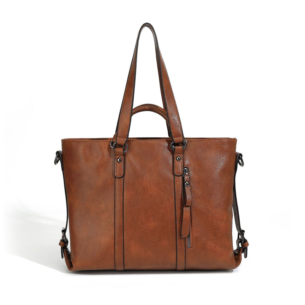 PU Leather Women's Tote Handbag for Work and Travel