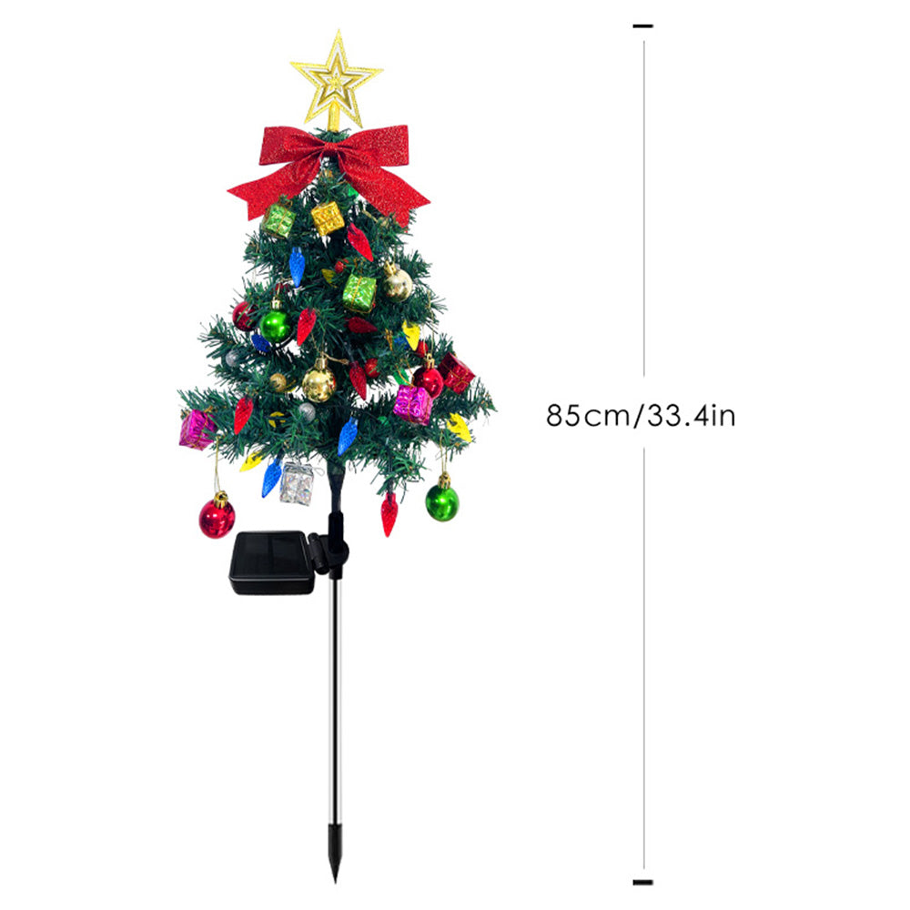 Christmas Tree Outdoor Solar Waterproof Lights for Yard Garden Lawn Decoration