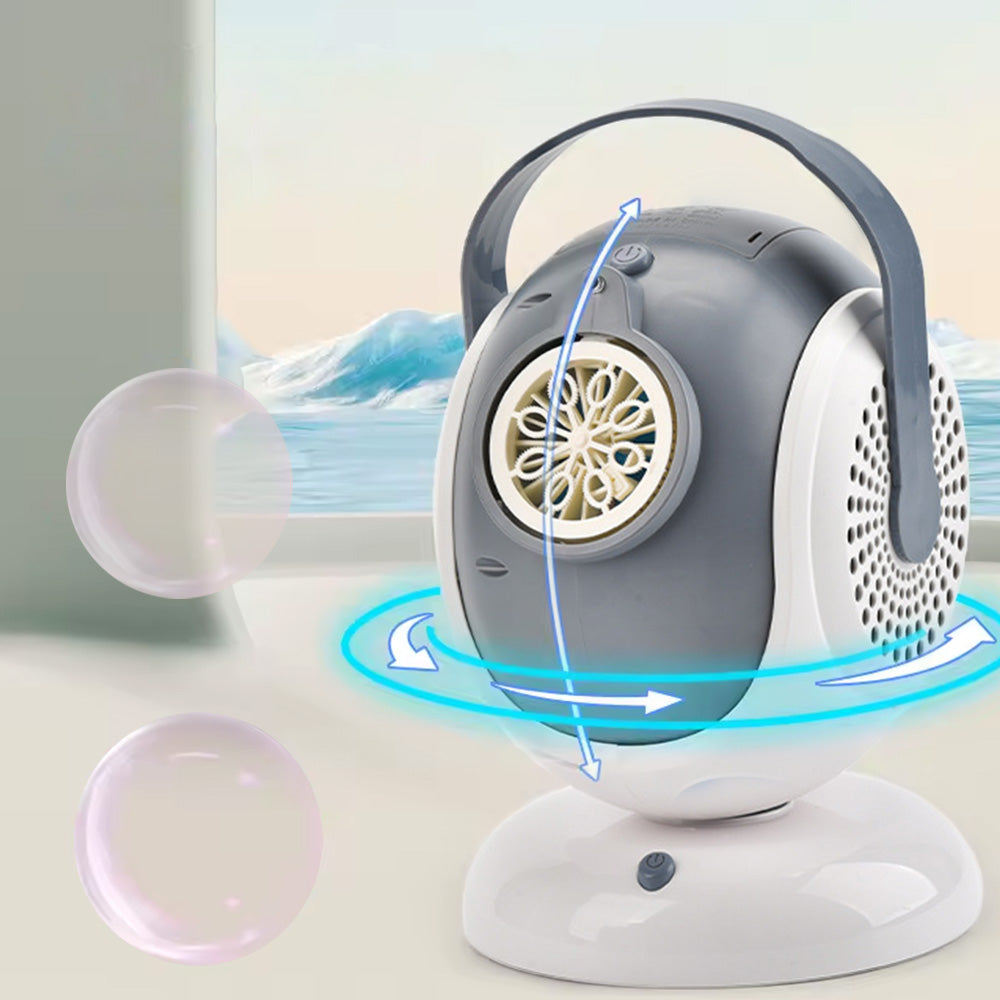 Bubble Machine Automatic Bubbles Blower With LED Light And 360 Degree Rotation