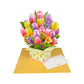 Pop-up 3D Flower Bouquet Greeting Card for Mother's Day-Tulips