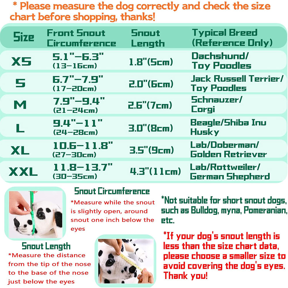 Breathable Dog Muzzle for Medium Large Sized Dog