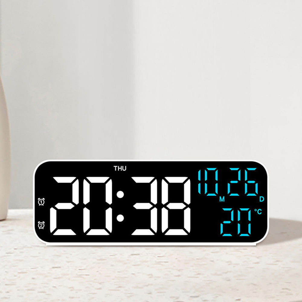 LED Digital Clock with Temperature Humidity Display for Bedroom