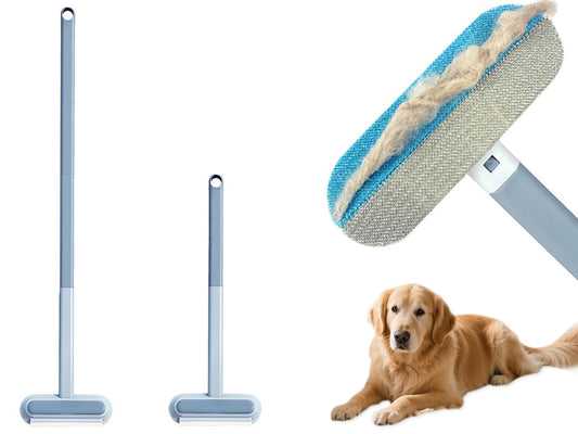 Two-Pack Reusable Pet Hair Remover Brushes for Sofa Carpet