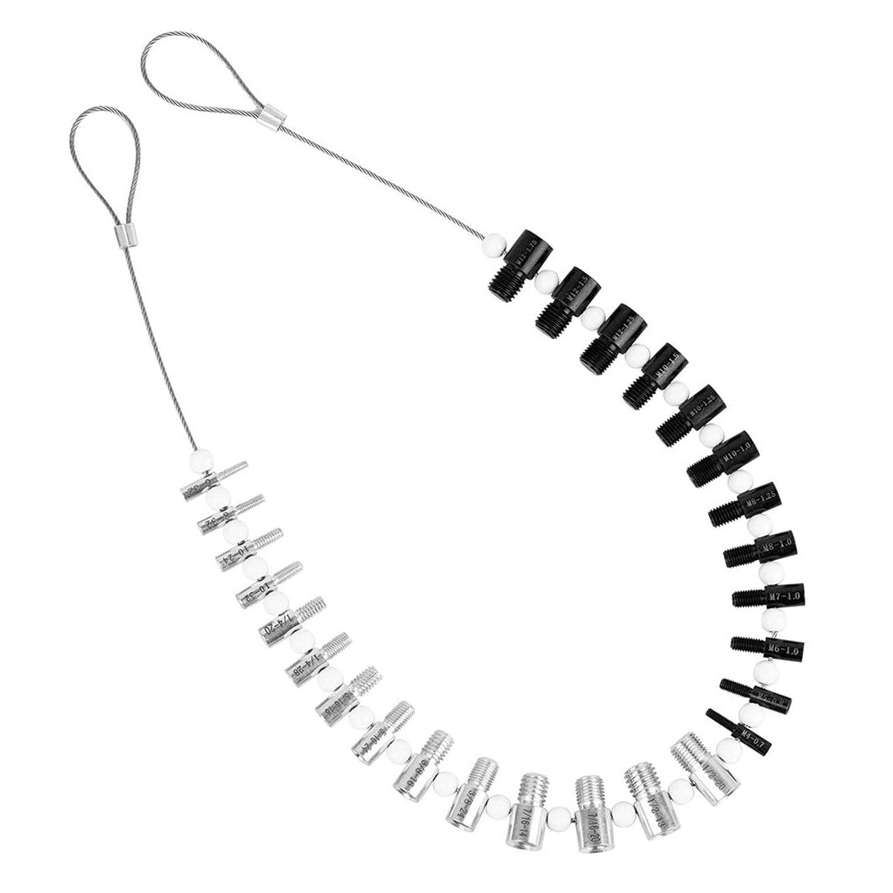 Nuts Bolts Thread Checker with 26 Male Female Gauges Include 14 Inch and 12 Metric