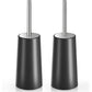 2 Pack Toilet Brush Set with 304 Stainless Steel Handle and Holder