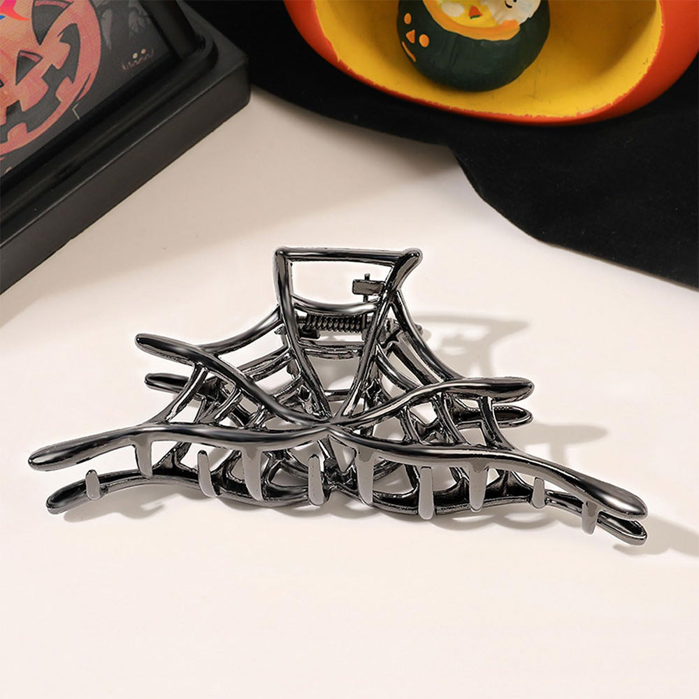 3 PCS Halloween Hair Claws Unique Bat Spider Skull Hair Clips for Women