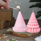4Pcs 3D Christmas Tree Candle Mold Plaster Soap DIY Silicone Mould Making