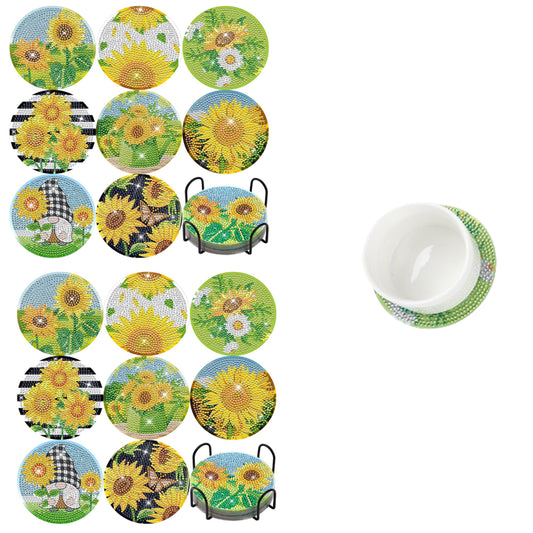 16Pcs Diamond Art Coasters Kit Diamond Painting Coasters