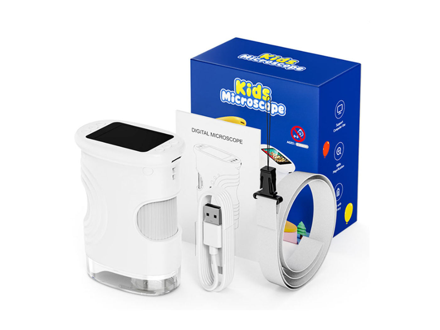 1000X Handheld Digital Microscope with 32G Card and 2.0 Inches IPS Screen