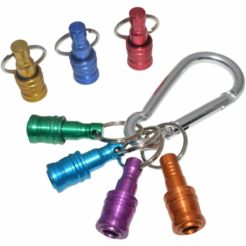 7Pcs Socket Drill Bit Holder 1/4 Inch Keychain Extension Bar Hex Screwdriver Bits Holder