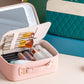LED Mirror Makeup Case Hard Shell Rechargeable Lighted Cosmetic Organizer