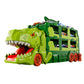 Foldable Dinosaur Truck with Dual Tracks and 6 Small Cars for Home Outdoors