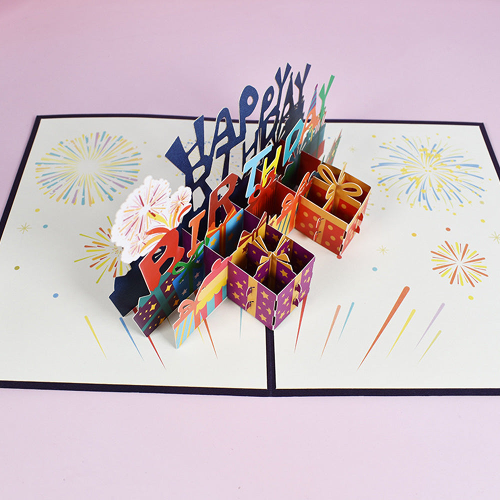 3D Pop Up Happy Birthday Card with Envelope