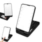Compact LED Makeup Mirror with Cosmetic Brush and Holder