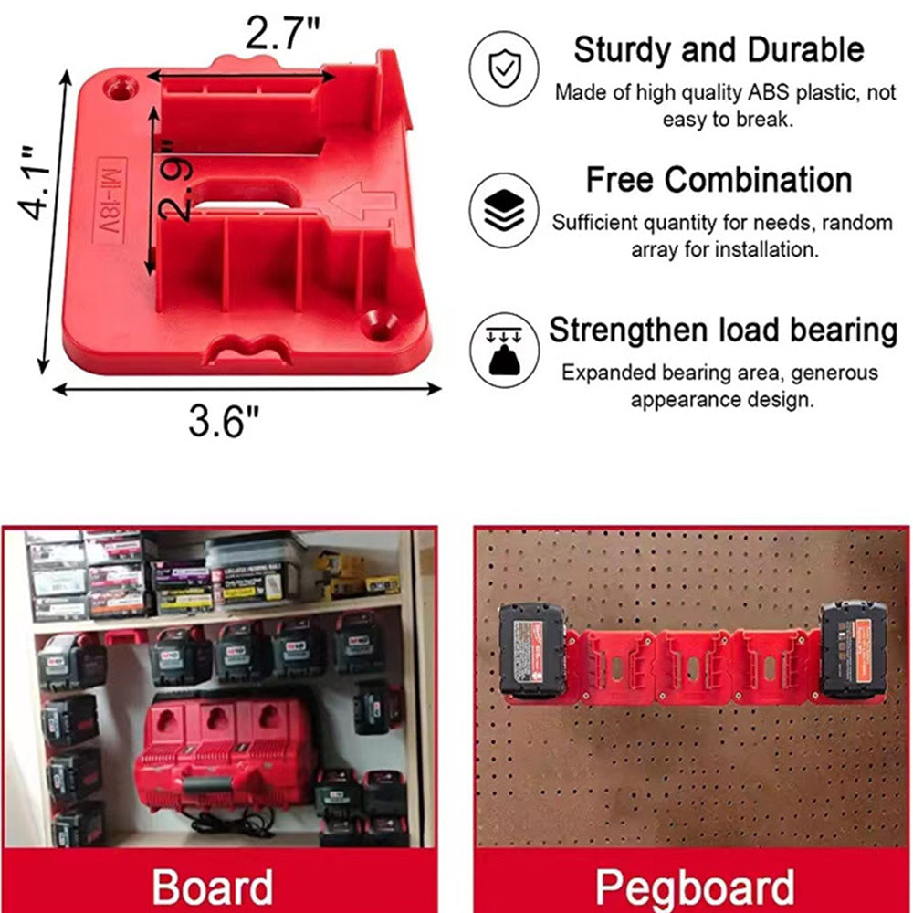 5Pcs M18 Battery Holder Tool Holder for Milwaukee Power 18V Drill Rack