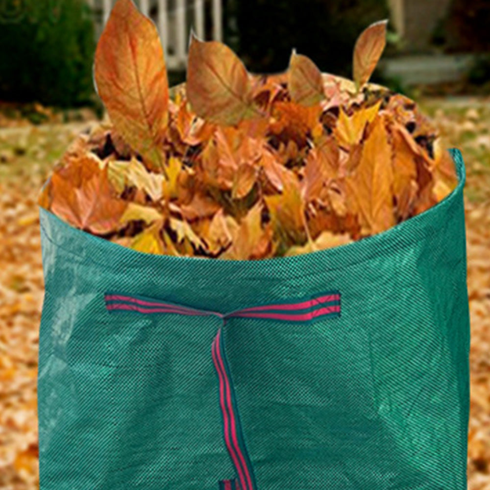 2-Pack 270L Garden Waste Bags - Semi-Circular Outdoor Leaf Collector with Handles