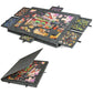 Puzzle Board with 6 Sliding Drawers Foldable Felt Puzzle Table Up to 1000 Pieces
