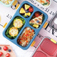 Portable Microwaveable Lunch Box Bento Box-4-Compartment