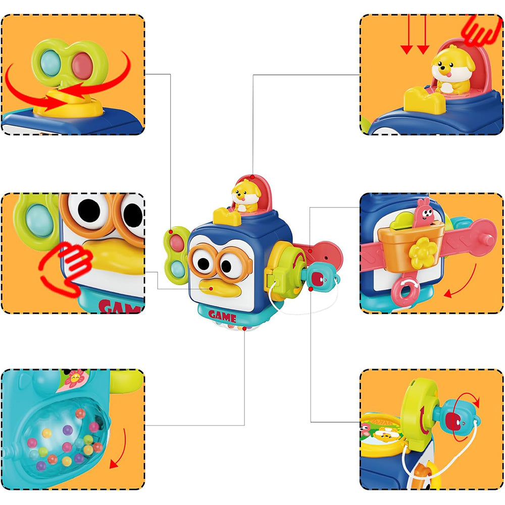 Cute Penguin Activity Cube Montessori Toy Educational Toy