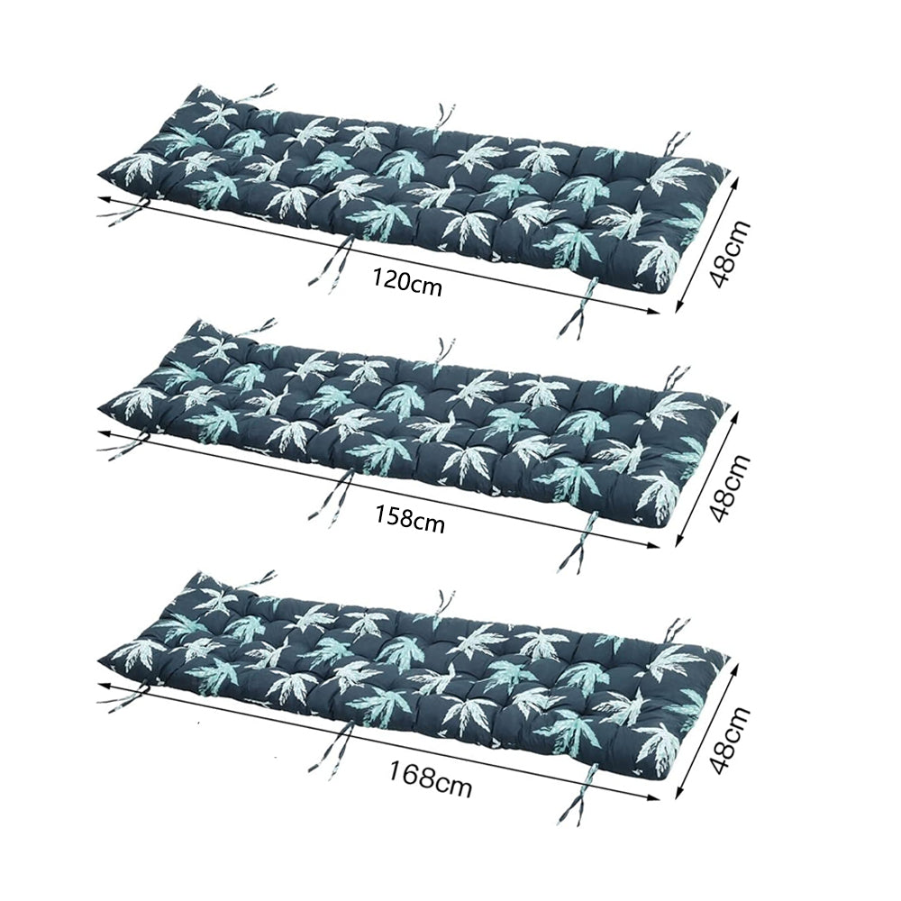 Floral Printed Lounger Chair Cushion with Anti-slip Ties