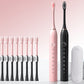 Couple's Electric Toothbrush Set with Travel Case -White and Pink