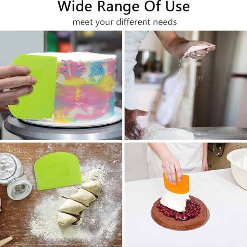 5Pcs Dough Scraper Cutter Set for Pizza Pastry Bread Cake Fondant Baking