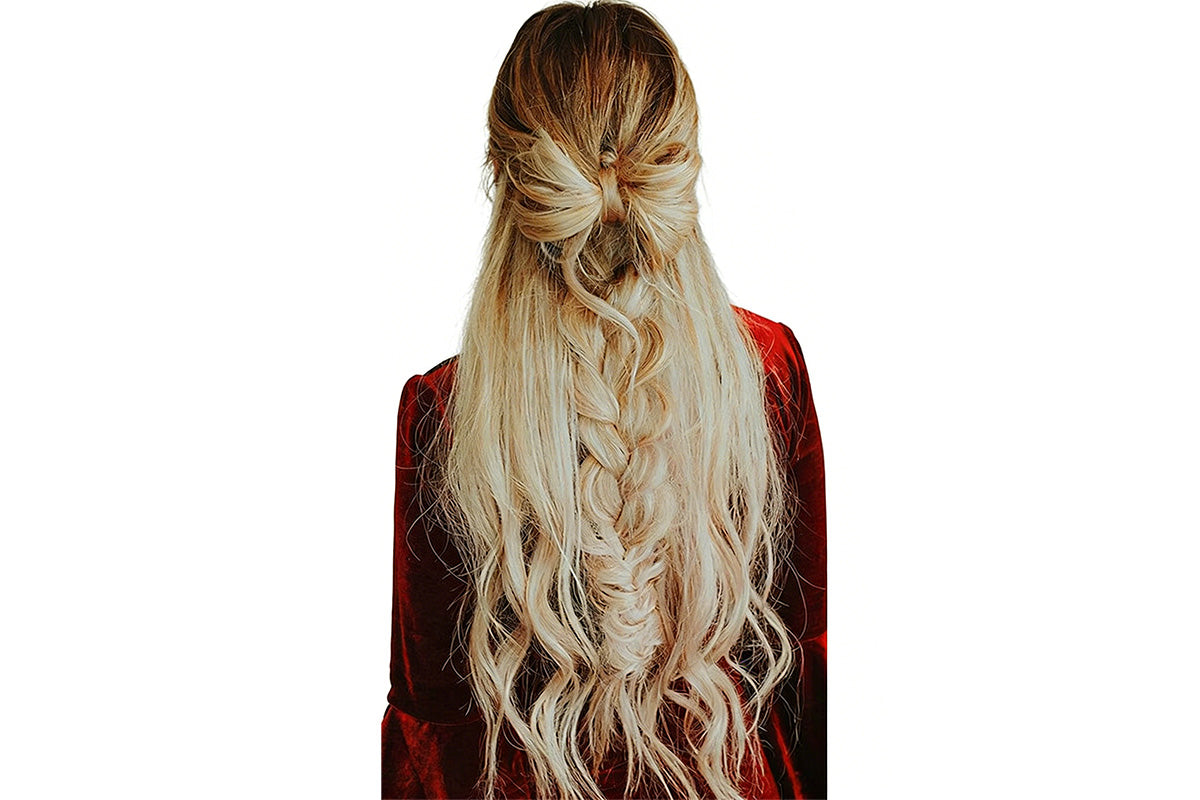 Bow Ponytail Hair Clip for Long Curly Hair Decorative