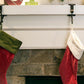 2 in 1 Christmas Fireplace Stocking and Mantel Garland Hanger with Non-Slip Pads