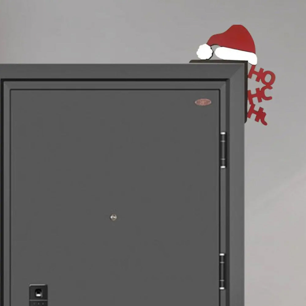 Christmas Door Topper Holiday Decoration Wooden Corner Door Frame Xmas Decoration