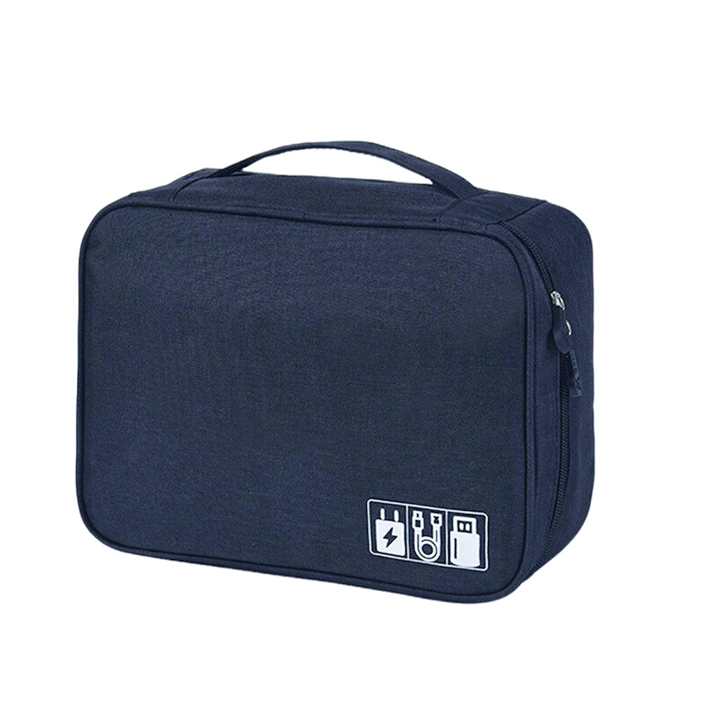 Large Digital Electronics Travel Organizer Bag with Adjustable Dividers