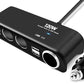 6in1 Car Charger with Dual USB and Cigarette Lighter Socket for 12V 24V Vehicles