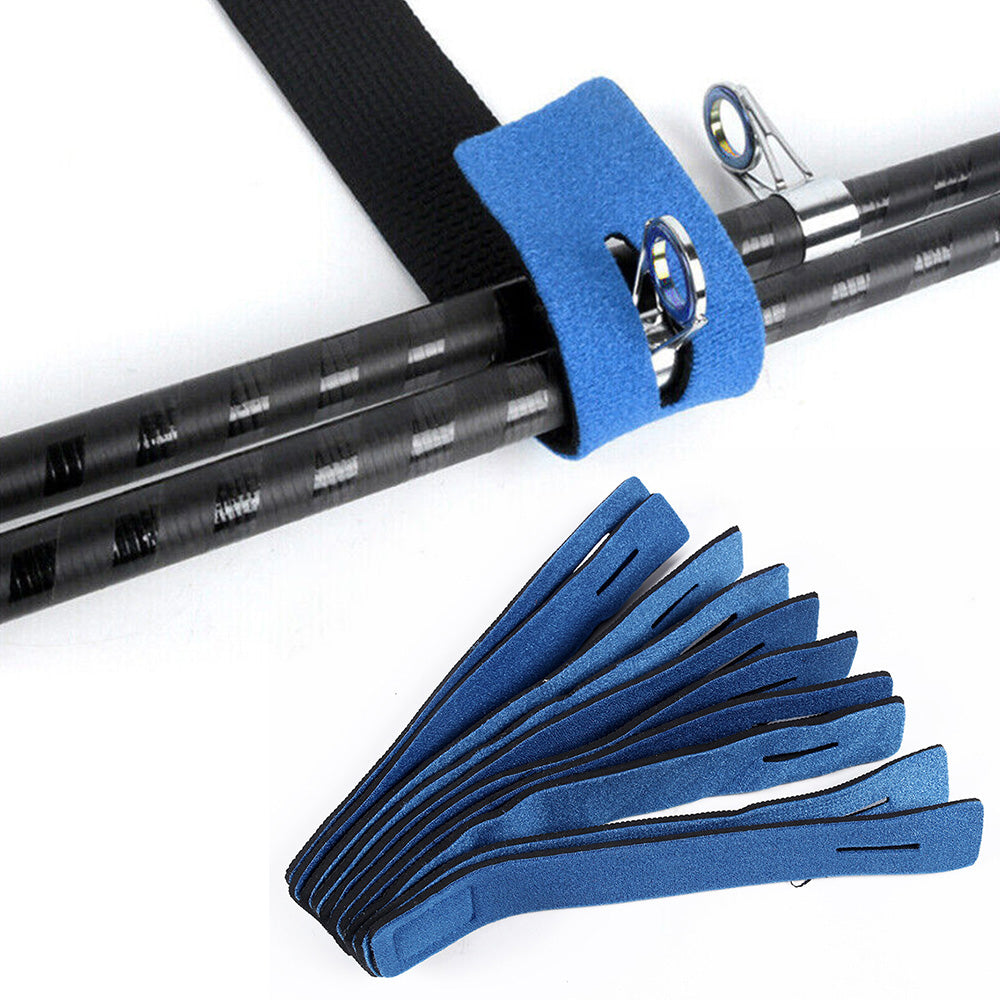 10Pcs Fishing Rod Straps Fishing Rod Clips for Casting Spinning Fly Rods