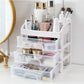2Pcs Clear 3 Tiers Cosmetic Storage Drawers