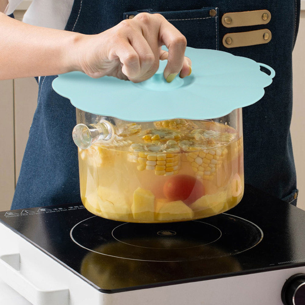 Set of 5 Reusable Silicone Lids Covers for Cups Bowls Pots