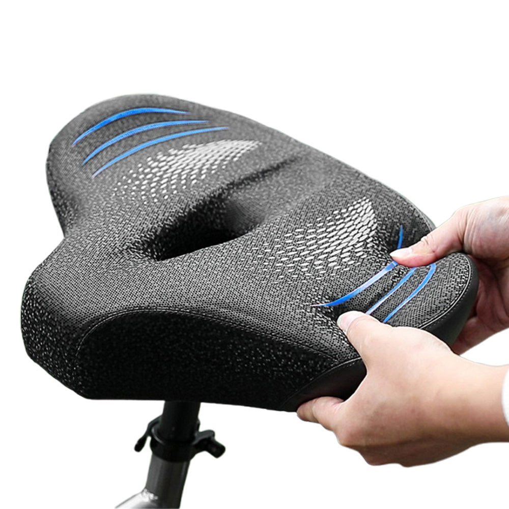 Comfortable Bike Saddle with Shock Absorption and Universal Adapter for Various Bikes