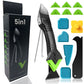 5 In 1 Caulking Tool Sealant Finishing Tool With Grout Scraper And 6 Exchange Silicone Pads