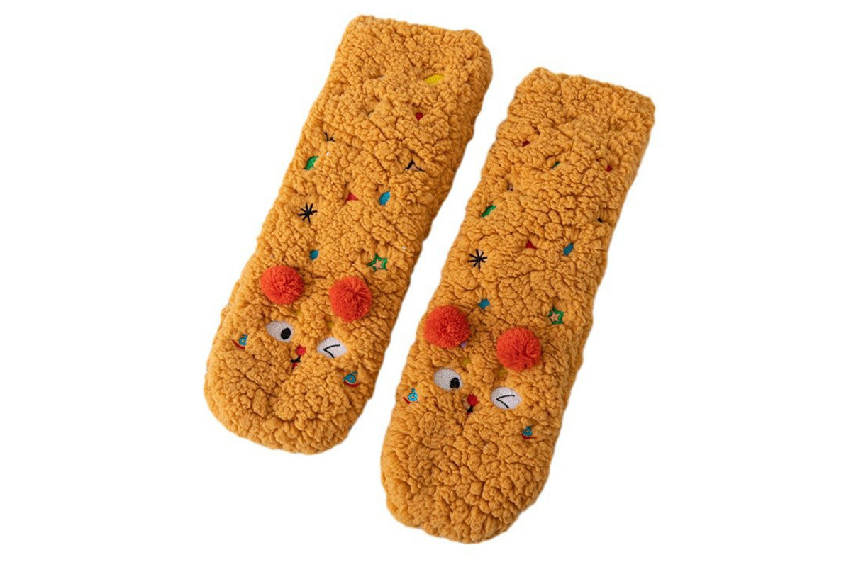 Women's Sherpa Fleece Slipper Socks Cozy Indoor Socks Warm Plush Socks
