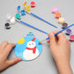 10Pcs Wooden Round Bauble Blank Christmas Tree Hanging Ornament DIY Craft